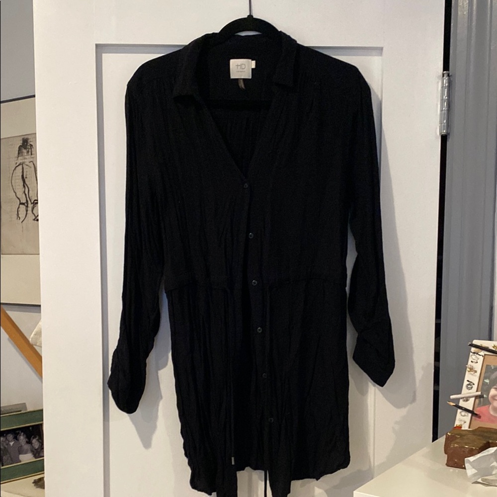 HD in Paris Black Button-Down Coverup